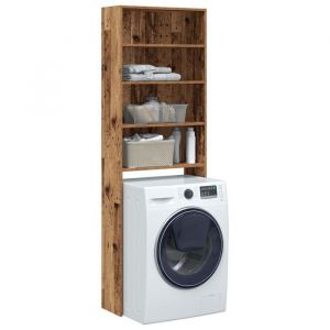 VidaXL Meuble pour machine à laver vieux bois 64x24x190 cm 815514