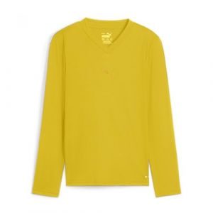 Puma Teamgoal Maillot de Corps Ls Jr. T-Shirt Performance Mixte, Jaune Sport Plus Rapide, 128