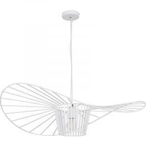 Privatefloor Lampe de Plafond - Lampe Suspendue Design Pamela - 100cm - Vertical Blanc