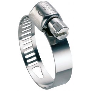 ACE Collier bande perforée W4 inox - 8 mm - Serrage 18 - 28 mm - Boîte de 25 pièces -