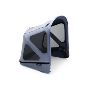 Bugaboo Capote &agrave; fen&ecirc;tres Donkey, extensible pour une couverture suppl&eacute;mentaire et une protection solaire optimale, hydrofuge, compatible avec toutes les poussettes Donkey, Seaside Blue