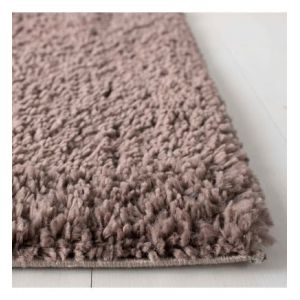 Tapis de salon interieur hirsute en taupe, 122 x 183 cm