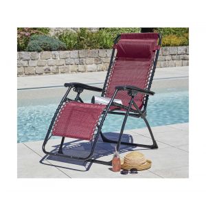 Ozalide 2 Transats Palavas bordeaux - 88-156x64.5x47-110 cm