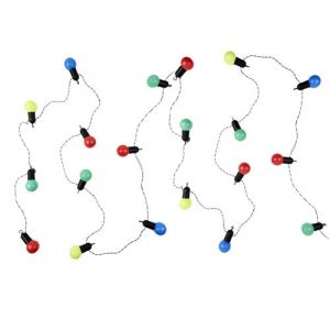 Guirlande solaire lumineuse d'ext&eacute;rieur 20 ampoules led multicolores(L10,70m) - - ALTOBUY