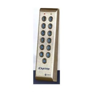 Cdvi Digicode en INOX rétro éclairé avec électronique déportée 2 relais - PROFIL100EC