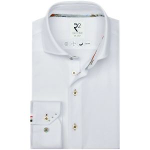 R2 Chemise Japanese Knitted Manches Courtes Blanche Blanc taille XXL