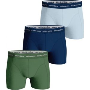 Bjorn Borg - Björn Borg Boxershorts 3-Pack Bleu Vert - Hommes - Taille M - Body-fit
