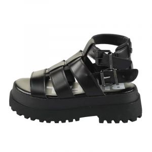 Buffalo Pluto Vegan Nappa Gld Black - Sandales pour fille