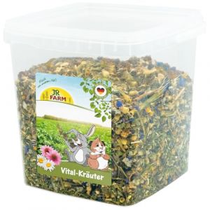 JR Farm Herbes vitales - 480 g - Herbes pour Lapins Nains et rongeurs - Complément Alimentaire