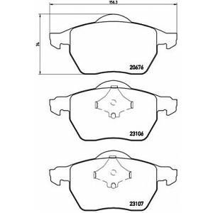 Brembo Jeu de 4 plaquettes de frein à disque VOLVO S70, VOLVO V70, VOLVO C70 (065P 86 015)