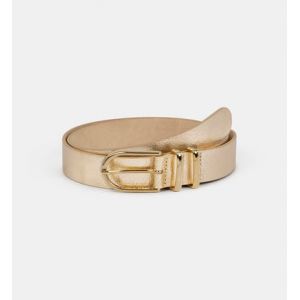 Galeries Lafayette Ceinture fine Hiesty cuir ou poils ras Jaune - Couleur Jaune - Taille L