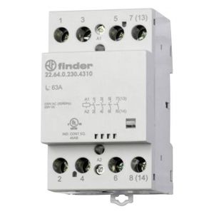 Finder Contacteur 22.64.0.230.4710 3 NO (T), 1 NF (R) 230 V/DC, 230 V/AC 63 A 1 pc(s)