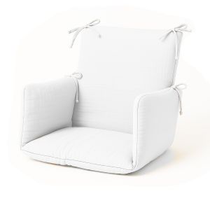Papate - Coussin de Chaise Haute en Coton Bio Blanc