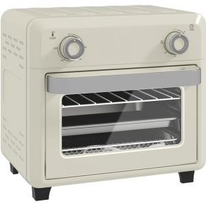 Ideko Mini Four posable 10L 2 en 1 avec plaque grille de cuisson 80 &deg;C - 230 &deg;C &eacute;cran tactile Beige