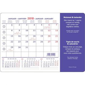 Brepols Tapis de souris avec calendrier mensuel