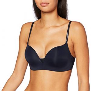 Tommy Hilfiger Wireless Push Up Soutien-Gorge Femme, Bleu (Desert Sky), 75C