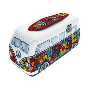 Brisa Collection VW - Trousse en néoprène Universelle Volkswagen pour Maquillage, Produits cosmétiques, Motif T1 Combi Bus