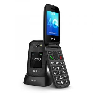 SPC Téléphone mobile Harmony 2 4G à clapet 2,8" Double SIM Noir Bouton SOS Bluetooth IP44