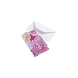 Image de 6 cartes d'invitation et enveloppes Barbie