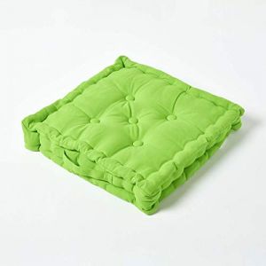 Coussin De Sol - Vert Citron Uni - 50 X 50 Cm
