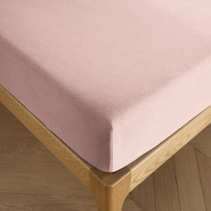 Coton Pur - Drap housse 200 x 200 cm bonnet 30 cm 'Prémium' pour lit 2 places King Size - Prémium Rose Dragée