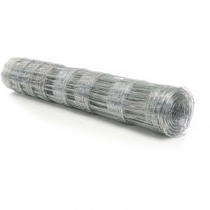 wiltec Grillage contre gibier - 50 m x 125 cm - Clôture en fil de fer 125/13/15 - Grillage noué Agricole Sylvicole Jardin Agriculture Sylviculture