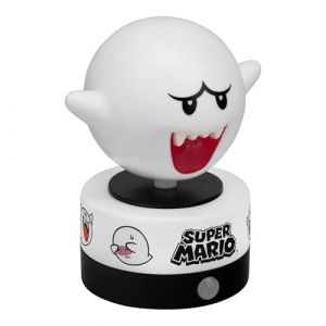 Paladone Super Mario Boo Veilleuse avec détecteur de mouvement et veilleuse sous licence officielle Nintendo LED et alarme de sécurité pour chambre d'enfant, adolescent, maison, idée cadeau
