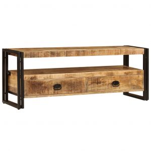 Image de VidaXL Meuble TV 120x35x45 cm Bois solide de manguier. Produit Neuf ! Garantie 0 ans !