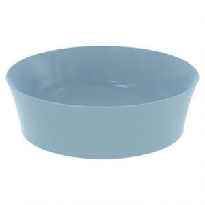 Image de Ideal Standard Vasque Ipalyss E1398X8 Bleu Poudré Ø40 cm sans trop plein et sans plage de robinetterie