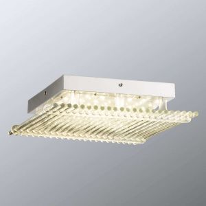 Globo Hatu - plafonnier LED avec tiges de verre, 32 cm