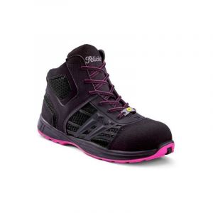 Gaston Mille Chaussure de s&eacute;curit&eacute; haute femme Hot Eris S3 AN SRA ESD noir rose - Taille 39