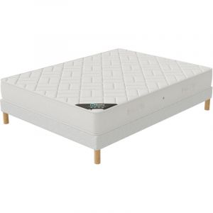 Elite Ensemble Matelas Mousse Zen + Sommier 160x200 Hauteur 20cm