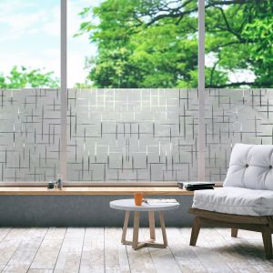 Ambiance Sticker Rouleau Adh&eacute;sif Occultant &Eacute;toiles Design pour Fen&ecirc;tre - Film Anti Regard Electrostatique Occultant Vitre Anti UV - H45 cm x L8 m