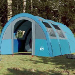 VidaXL Tente de camping tunnel 4 personnes bleu imperméable