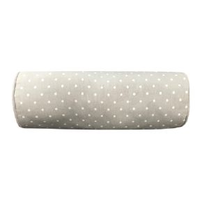 Declikdeco Coussin polochon imprimé en coton gris 45x15