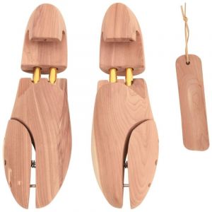VidaXL Tendeur de chaussures avec chausse-pied eu 44-45 bois de cèdre