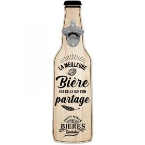 Sud trading D&eacute;capsuleur - Bois - Beige - Hauteur 45 cm - Largeur 12 cm - Profondeur 1 cm - A suspendre