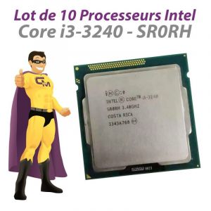 Intel Lot x10 Processeurs CPU Core I3-3240 SR0RH 3.4Ghz 3Mo 5GT/s FCLGA1155
