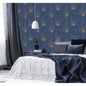 Elle Papier peint Joy De Jouer 1005 x 52cm Bleu, Or