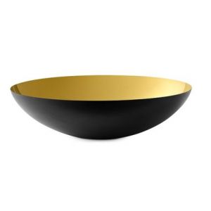 Normann Copenhagen Saladier Krenit / &Oslash; 38 x H 12 cm - Acier noir/or/m&eacute;tal en m&eacute;tal