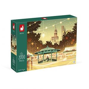 Image de Janod Puzzle carton - puzzle une nuit à new-york - 2000 pièces - développe la patience et la dextérité - puzzle carton et emb