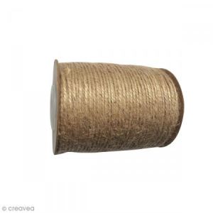 Vaessen Creative Cordon en jute naturel - 2 mm x 100 m