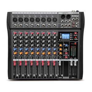 Console de mixage audio BOMGE 8 canaux Bluetooth USB avec effets professionnels