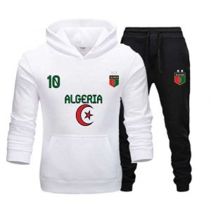 Jogging Surv&ecirc;tement Alg&eacute;rie Enfant Blanc (Taille 5/6 Ans,Couleur Blanc)