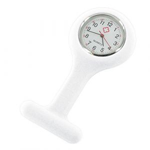 Label Blouse Montre infirmière Hopital idéal pour pulsation et lavage des mains coloris silicon blanc
