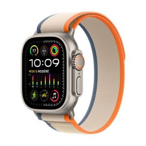 Apple Watch Ultra 2 GPS + Cellular - Titanium Case - Orange/Beige Trail Loop - 49 mm - S/M
