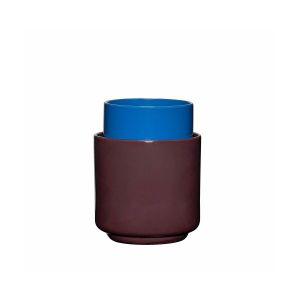 Pots en poudre de pierre marron et bleu - Hübsch