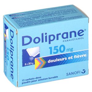 Image de Sanofi Doliprane 150 mg - 12 Sachets (poudre)