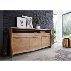 Buffet - Bois massif d'acacia laqué (Bois naturel) - Design naturel - PURE EDGE #102