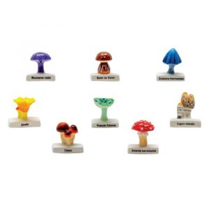 FaisTonGateau - f&egrave;ves th&egrave;me Les Champignons - F&egrave;ves de Collection pour Galette de Rois Epiphanie - 8 f&egrave;ves Multicolores